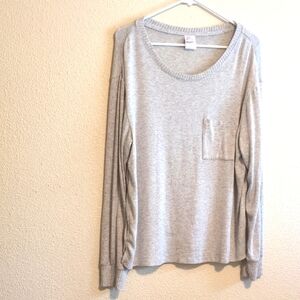 Stars Above Silver Women's Soft Knit Sweatshirt Size Large Minimalist